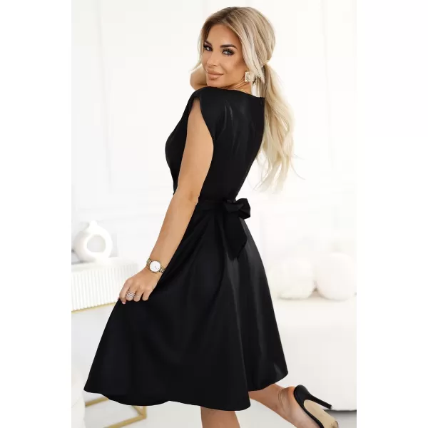  Šaty NUMOCO SCARLETT 348-10 ČIERNA S TRBLIETKAMI 