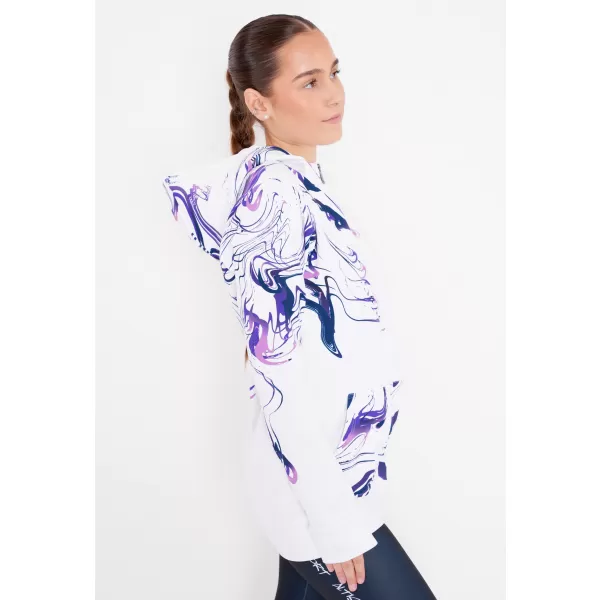  Dámska prémiová mikina na zips ALTISPORT VOJ/ALW064MI02 BIELA FIALOVÁ 
