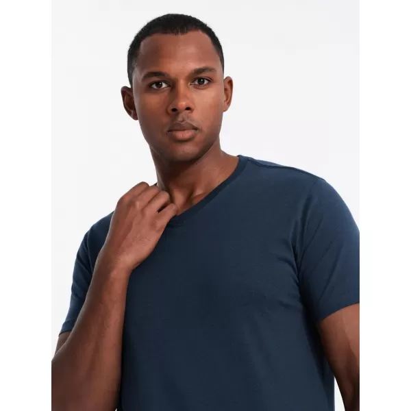 Pánske tričko OMBRE OM-TSBS-0233 3x NAVY BLUE 