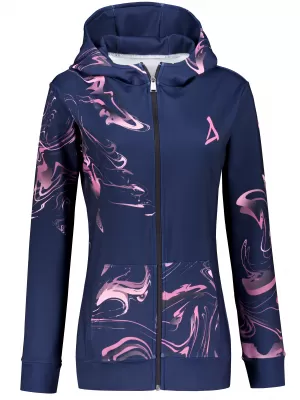 Dámska prémiová mikina na zips ALTISPORT VOJ/ALW064MI02 MODRÁ RUŽOVÁ