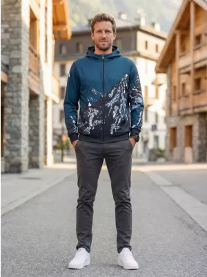 Pánska prémiová mikina na zips ALTISPORT VOJ/ALM059MI02 NÁVYKY