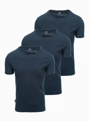Pánska košeľa OMBRE om-tsbs-0232 3x NAVY BLUE
