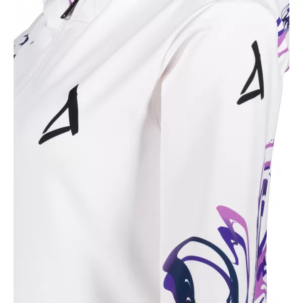  Dámska prémiová mikina na zips ALTISPORT VOJ/ALW064MI02 BIELA FIALOVÁ 