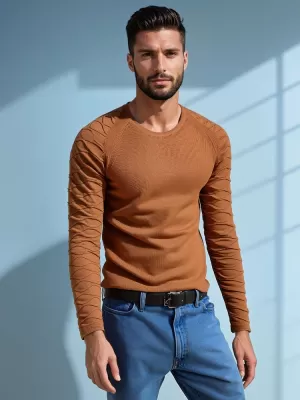 Pánsky sveter dstreet wx2289 ťav