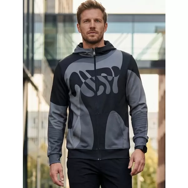  Pánska prémiová mikina na zips ALTISPORT VOJ/ALM056MI02 ČIERNA 