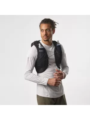 Pánsky ruksak SALOMON ACTIVE SKIN 12 SET LC2177400 ČIERNA/KOVOVÁ