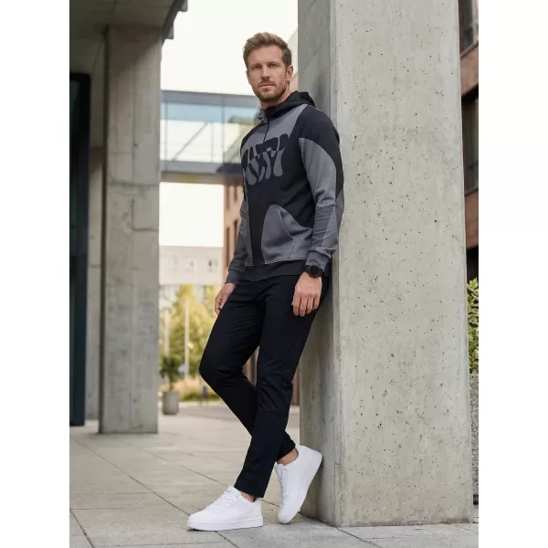  Pánska prémiová mikina na zips ALTISPORT VOJ/ALM056MI02 ČIERNA 