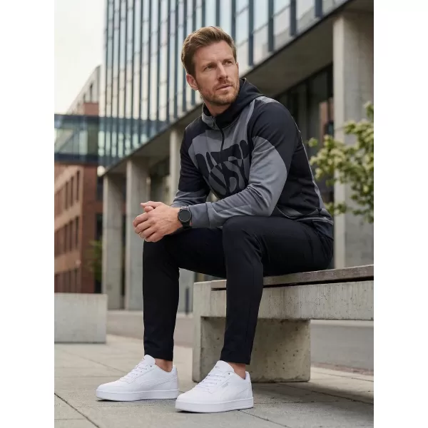  Pánska prémiová mikina na zips ALTISPORT VOJ/ALM056MI02 ČIERNA 
