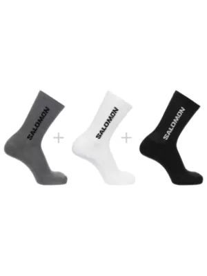 Ponožky SALOMON EVERYDAY CREW 3-PACK LC2086200 ČIERNA/BIELA/MEDOVO ŠEDÁ MELANŽ