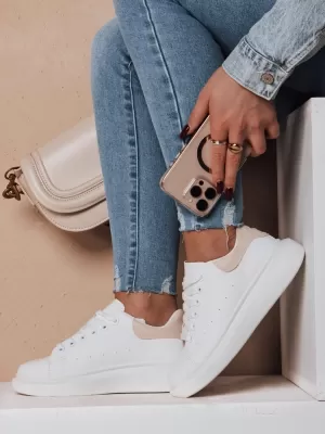 Dámske topánky DSTREET ZY0667 BÉŽOVÁ