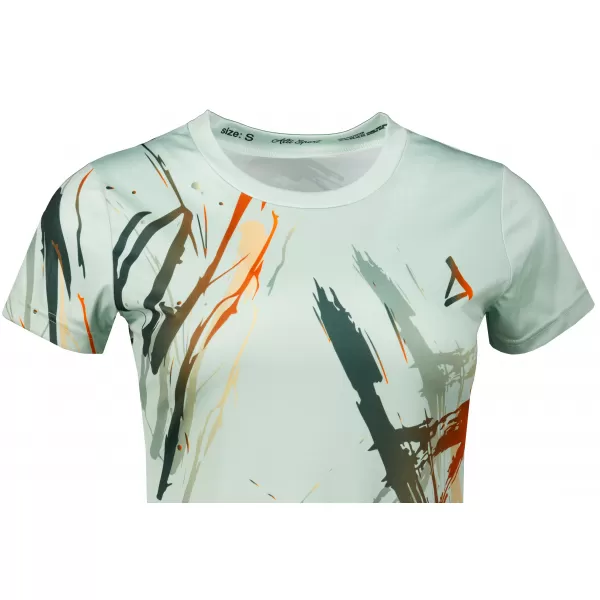  Dámske prémiové funkčné tričko ALTISPORT VOJ/ALW074TR01 ZELENO-ORANŽOVÁ 