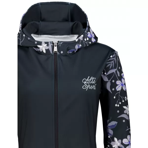  Dámska prémiová mikina na zips ALTISPORT VOJ/ALW063MI02 ČIERNA 