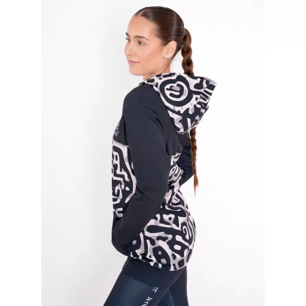  Dámska prémiová mikina na zips ALTISPORT VOJ/ALW060MI02 ČIERNA HNEDÁ 