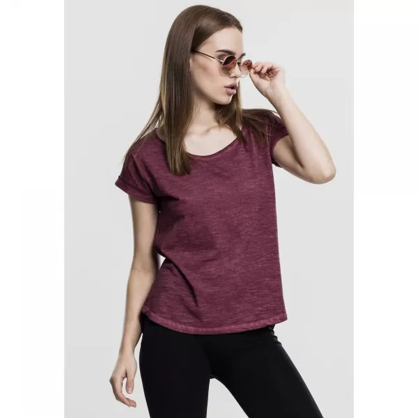  Dámska t -shirt URBAN CLASSICS TB1196 Burgundsko 