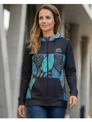 Dámska prémiová mikina na zips ALTISPORT VOJ/ALW061MI02 MODRÁ