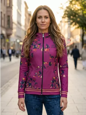 Dámska prémiová mikina na zips ALTISPORT VOJ/ALW024MI02 FIALOVÁ