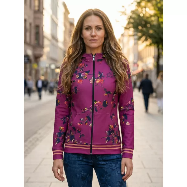  Dámska prémiová mikina na zips ALTISPORT VOJ/ALW024MI02 FIALOVÁ 