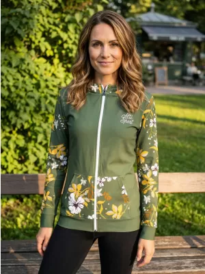 Dámska prémiová mikina na zips ALTISPORT VOJ/ALW063MI02 KAKI