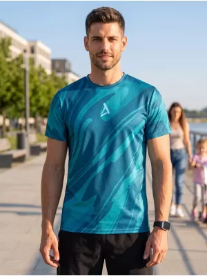 Prémiové pánske funkčné tričko ALTISPORT VOJ/ALM072TR01 PETROLEJ