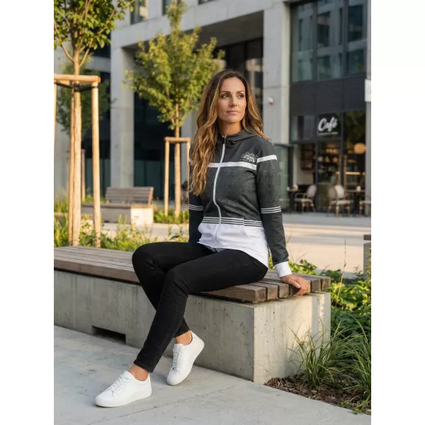  Dámska prémiová mikina na zips ALTISPORT VOJ/ALW023MI02 SIVÁ 