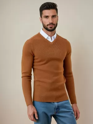 Pánsky sveter dstreet wx2290 ťav