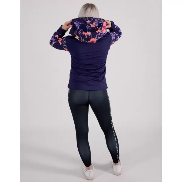  Dámska prémiová mikina na zips ALTISPORT VOJ/ALW063MI02 TMAVO FIALOVÁ 