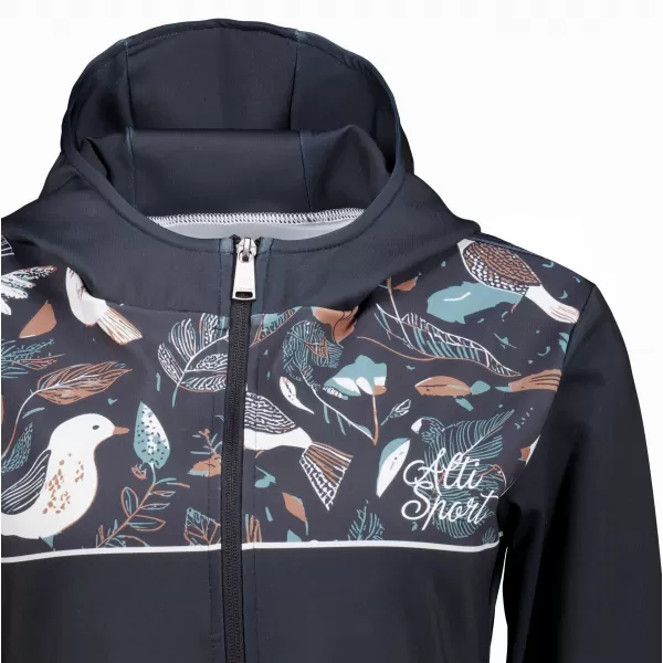  Dámska prémiová mikina na zips ALTISPORT VOJ/ALW062MI02 ČIERNA 