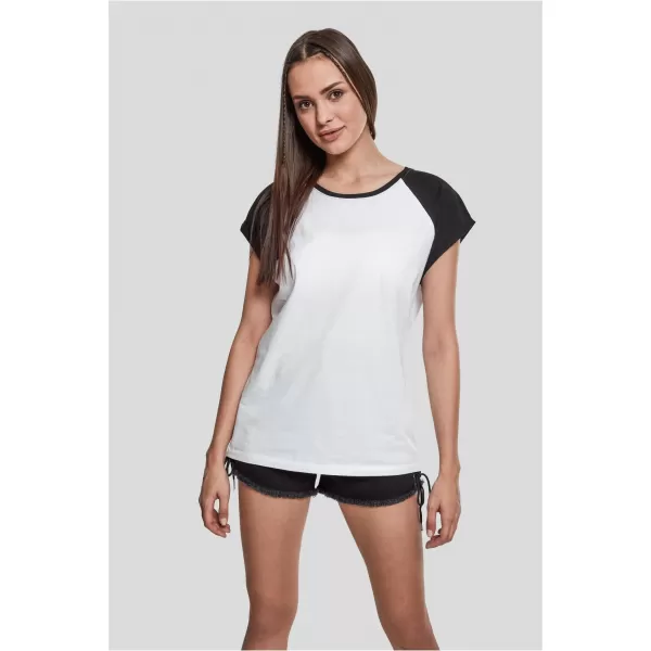  Dámska t -shirt URBAN CLASSICS TB1913 biela/čierna 