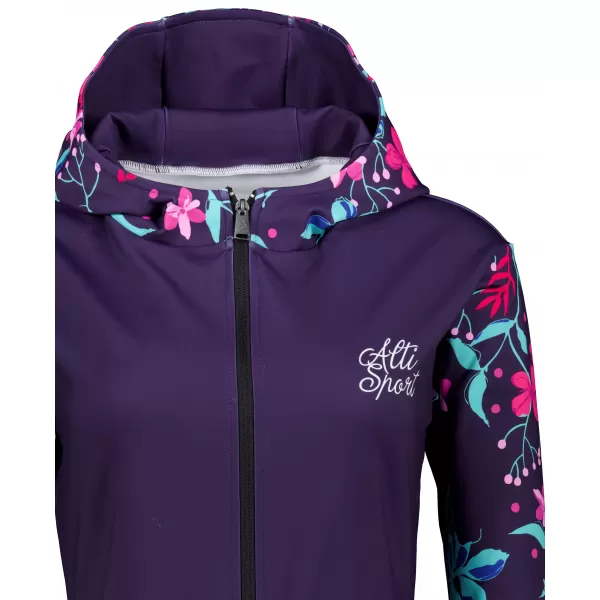  Dámska prémiová mikina na zips ALTISPORT VOJ/ALW063MI02 FUCHSIOVÁ 
