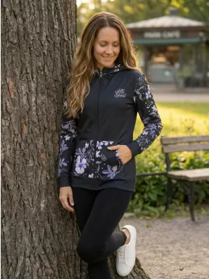 Dámska prémiová mikina na zips ALTISPORT VOJ/ALW063MI02 ČIERNA