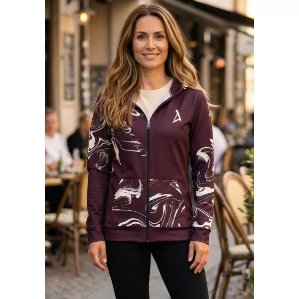  Dámska prémiová mikina na zips ALTISPORT VOJ/ALW064MI02 RUDA 