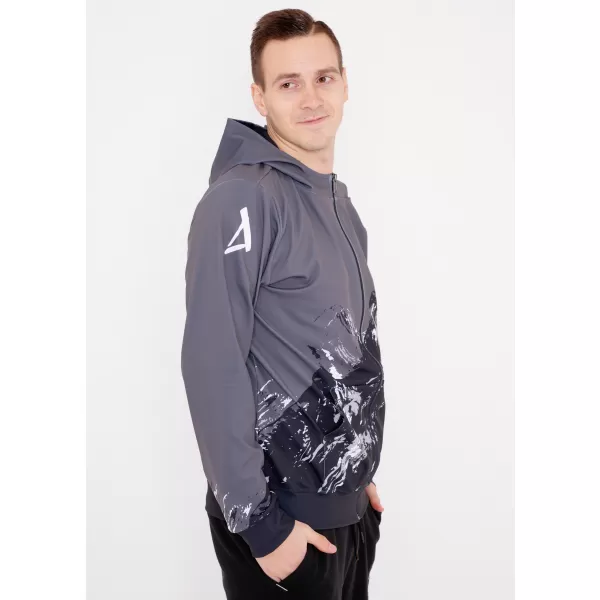  Pánska prémiová mikina na zips ALTISPORT VOJ/ALM059MI02 SIVÁ 