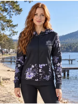 Dámska prémiová mikina na zips ALTISPORT VOJ/ALW063MI02 ČIERNA
