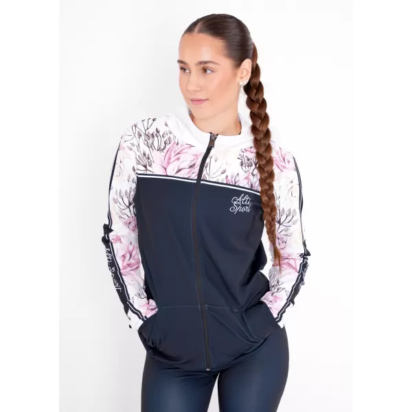  Dámska prémiová mikina na zips ALTISPORT VOJ/ALW008MI02 ČIERNA 