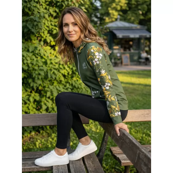  Dámska prémiová mikina na zips ALTISPORT VOJ/ALW063MI02 KAKI 
