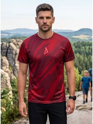 Prémiové pánske funkčné tričko ALTISPORT VOJ/ALM072TR01 VÍNOVO ČERVENÉ