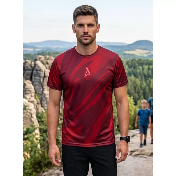  Prémiové pánske funkčné tričko ALTISPORT VOJ/ALM072TR01 VÍNOVO ČERVENÉ 