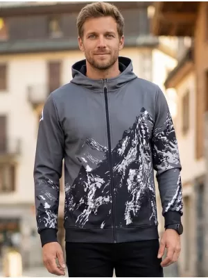 Pánska prémiová mikina na zips ALTISPORT VOJ/ALM059MI02 SIVÁ