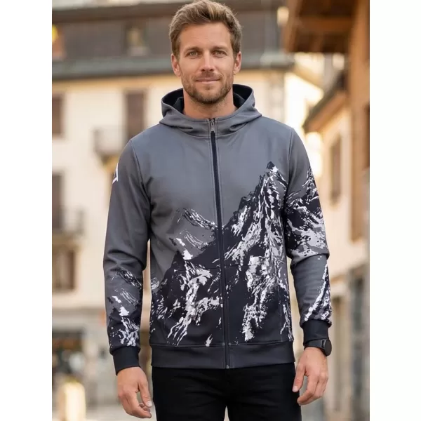  Pánska prémiová mikina na zips ALTISPORT VOJ/ALM059MI02 SIVÁ 
