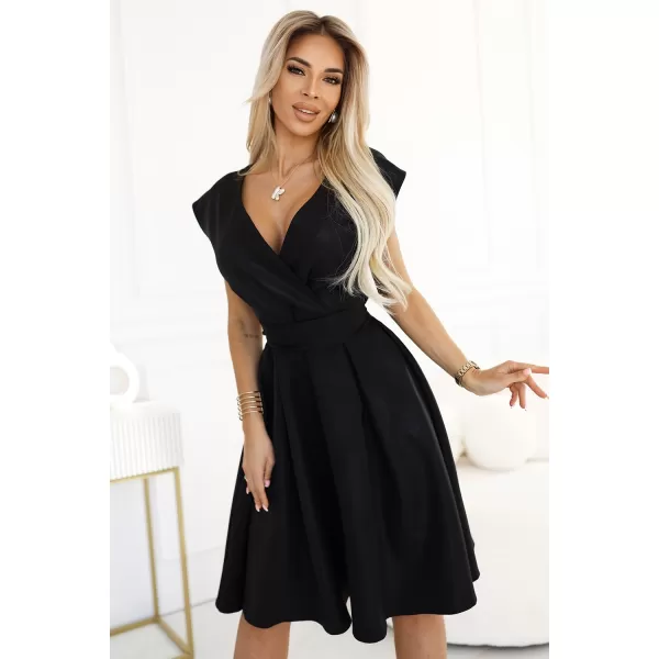  Šaty NUMOCO SCARLETT 348-10 ČIERNA S TRBLIETKAMI 