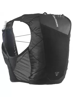 Pánsky ruksak SALOMON ACTIVE SKIN 12 SET LC2177400 ČIERNA/KOVOVÁ