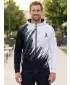 Pánska prémiová mikina na zips ALTISPORT VOJ/ALM006MI02 ČIERNOBIELY