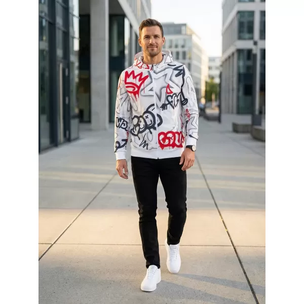  Pánska prémiová mikina na zips ALTISPORT VOJ/ALM054MI02 ŠEDO-ČERVENÁ 