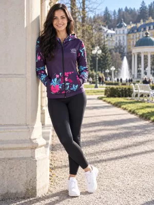 Dámska prémiová mikina na zips ALTISPORT VOJ/ALW063MI02 FUCHSIOVÁ