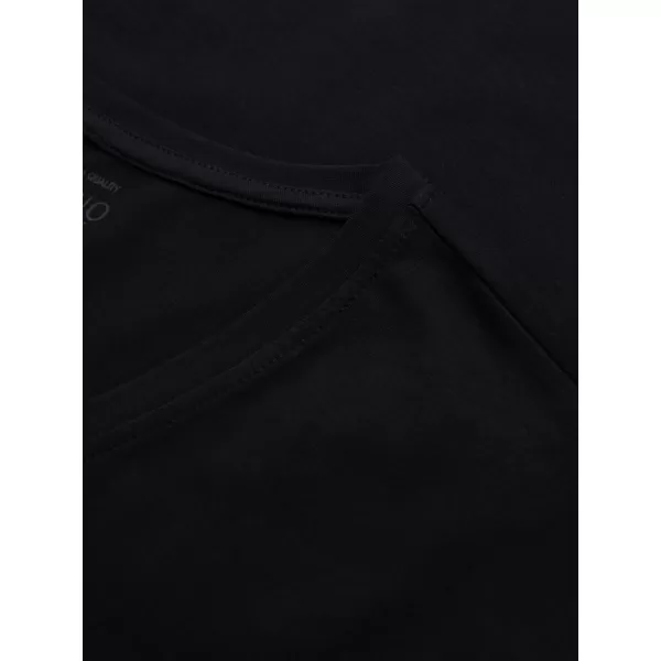  Pánske tričko OMBRE OM-LSCL-0105 ČIERNA 