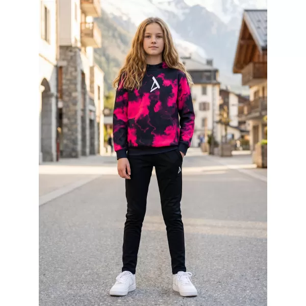  Prémiová detská mikina ALTISPORT VOJ/ALK066MI01 ČIERNA RUŽOVÁ 