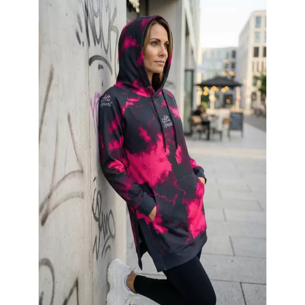  Dámska prémiová funkčná mikina ALTISPORT VOJ/ALW066MI03 ČIERNA RUŽOVÁ 