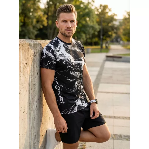  Prémiové pánske funkčné tričko ALTISPORT VOJ/ALM071TR01 ČIERNOBIELY 