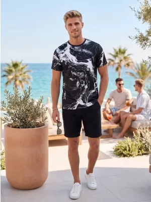 Prémiové pánske funkčné tričko ALTISPORT VOJ/ALM071TR01 ČIERNOBIELY