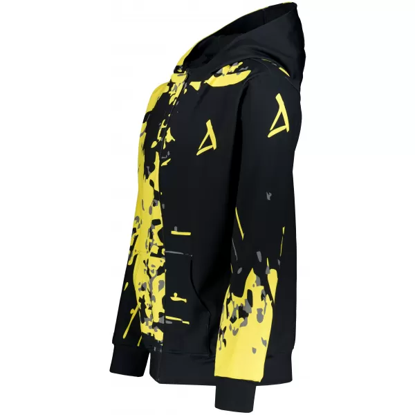  Pánska prémiová mikina na zips ALTISPORT VOJ/ALM057MI02 FLUO ŽLTÁ 